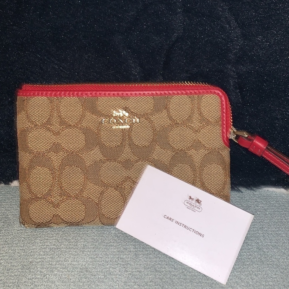Small coach wristlet